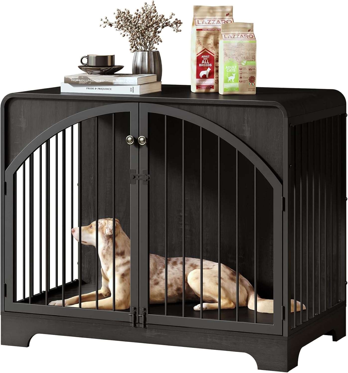 jaula mueble perros pequeños interior madera acero ventilada 80x54x64 centimetros ideal para chile