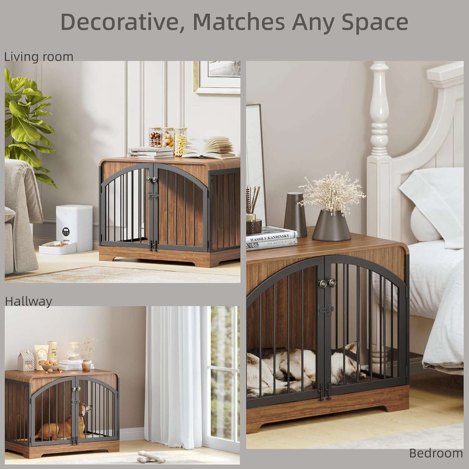 jaula mueble perros pequeños interior madera acero ventilada 80x54x64 centimetros ideal para chile