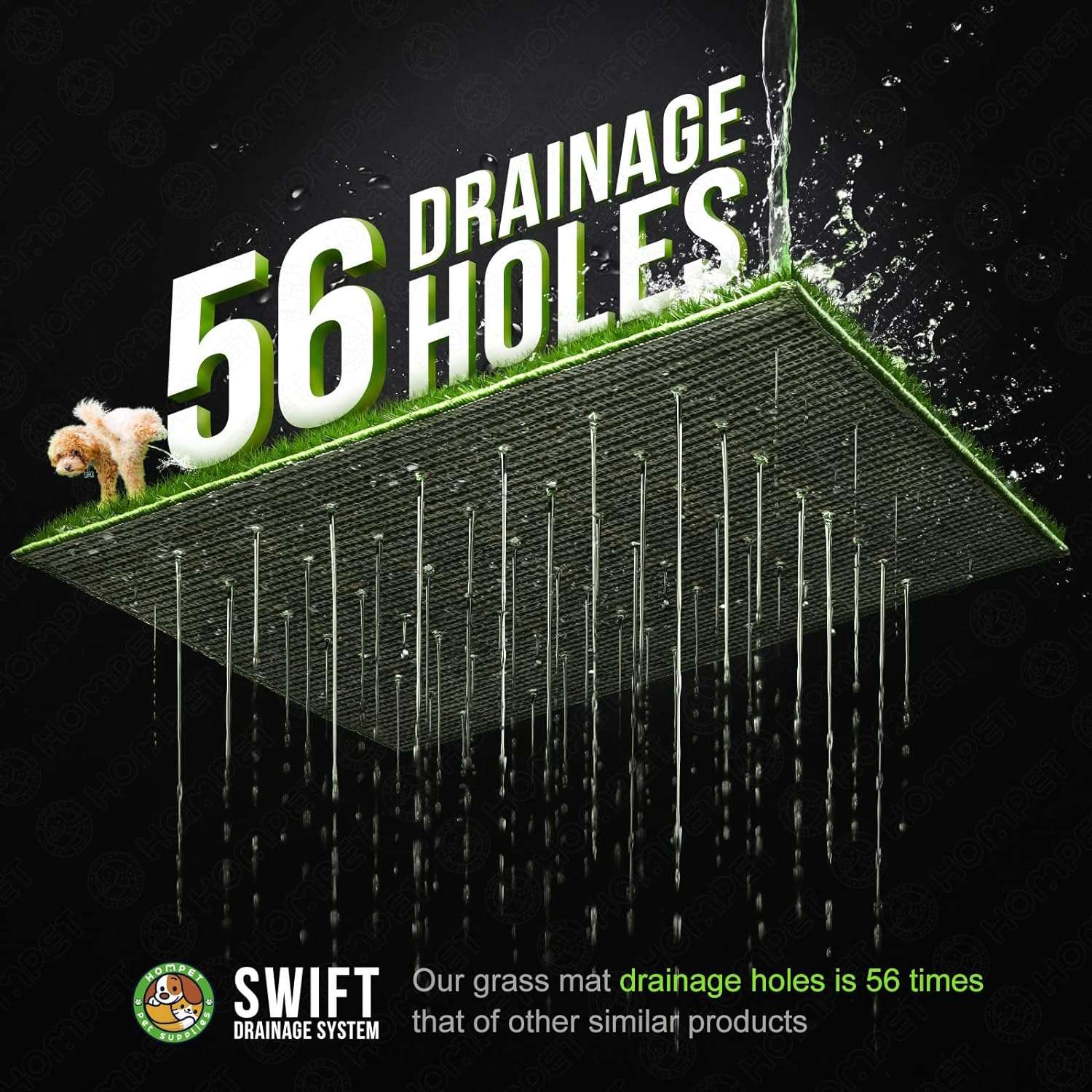 baño orinal perros interior pasto sintetico bandeja pared antisalpicaduras drenaje rapido 76x51x7 centimetros ideal para chile