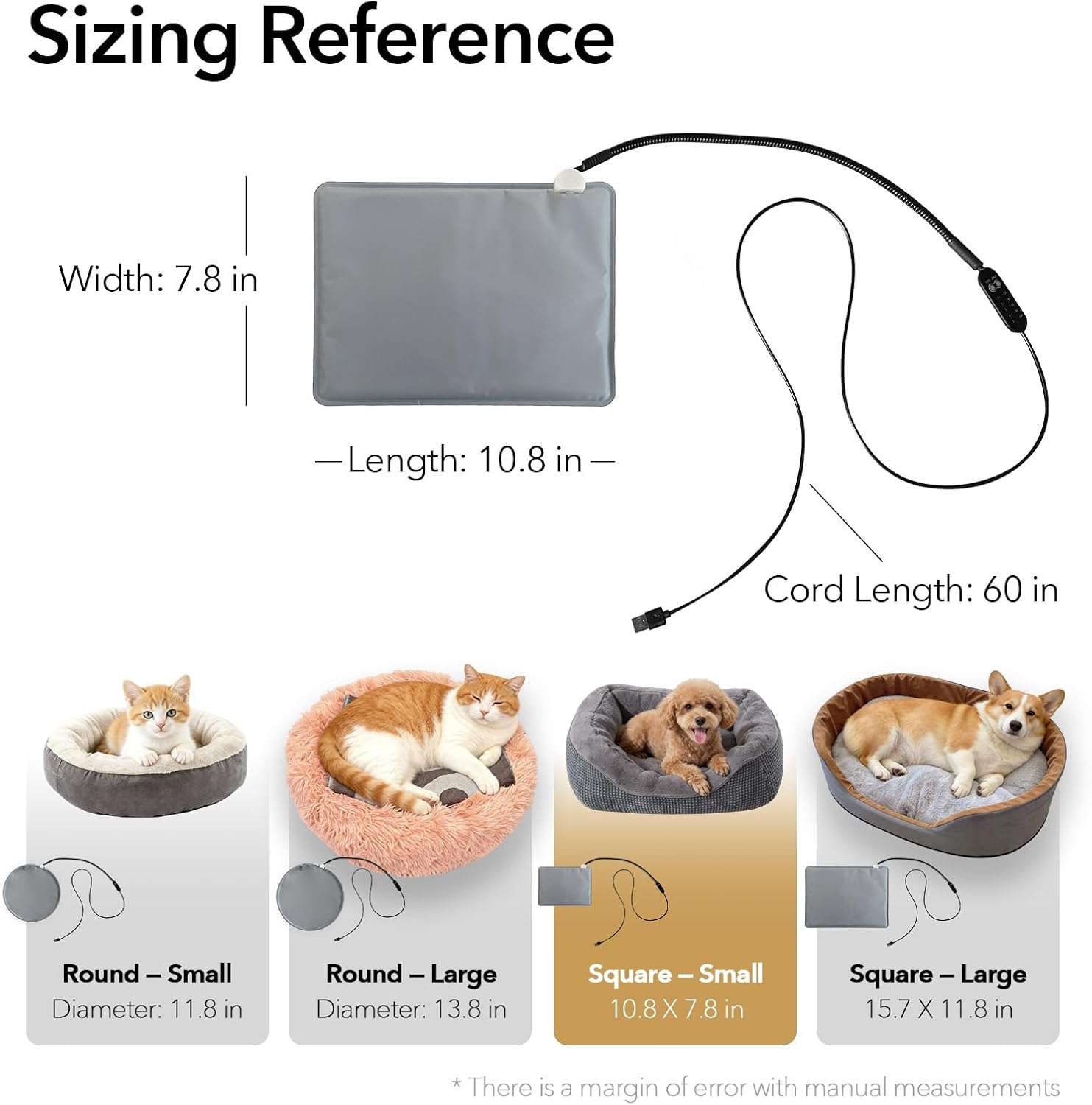 almohadilla termica usb para camas de mascotas de 41 por 30 centimetros con control de temperatura e impermeable ideal para chile
