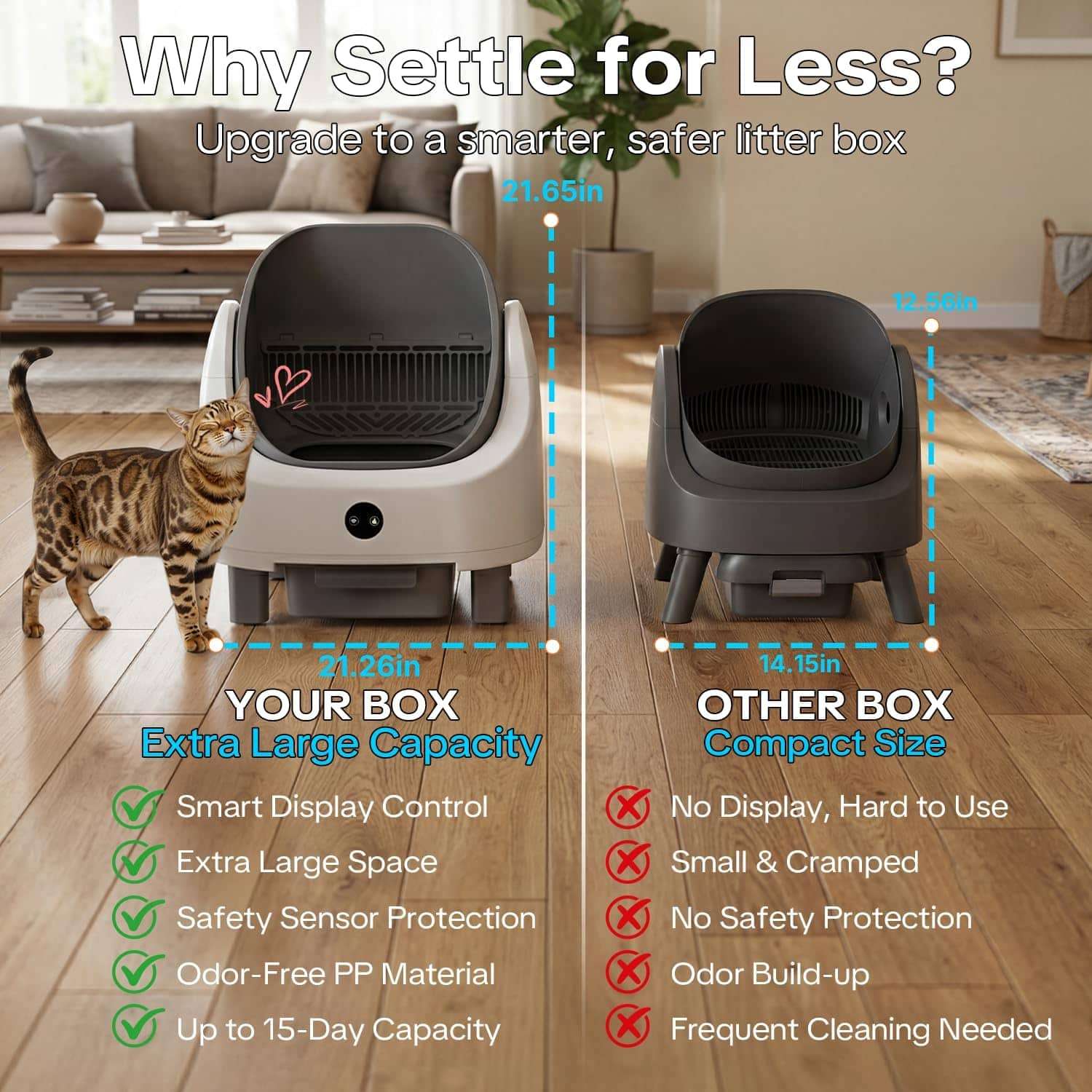 arenero automatico oroley para gatos autolimpiante con conexion wifi y sensores de seguridad ideal para chile