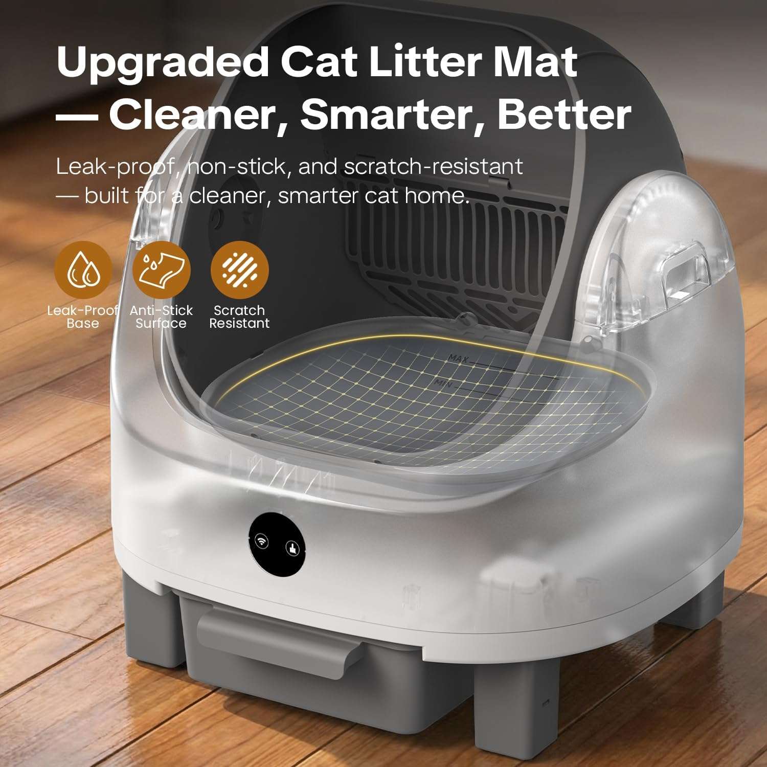 arenero automatico oroley para gatos autolimpiante con conexion wifi y sensores de seguridad ideal para chile