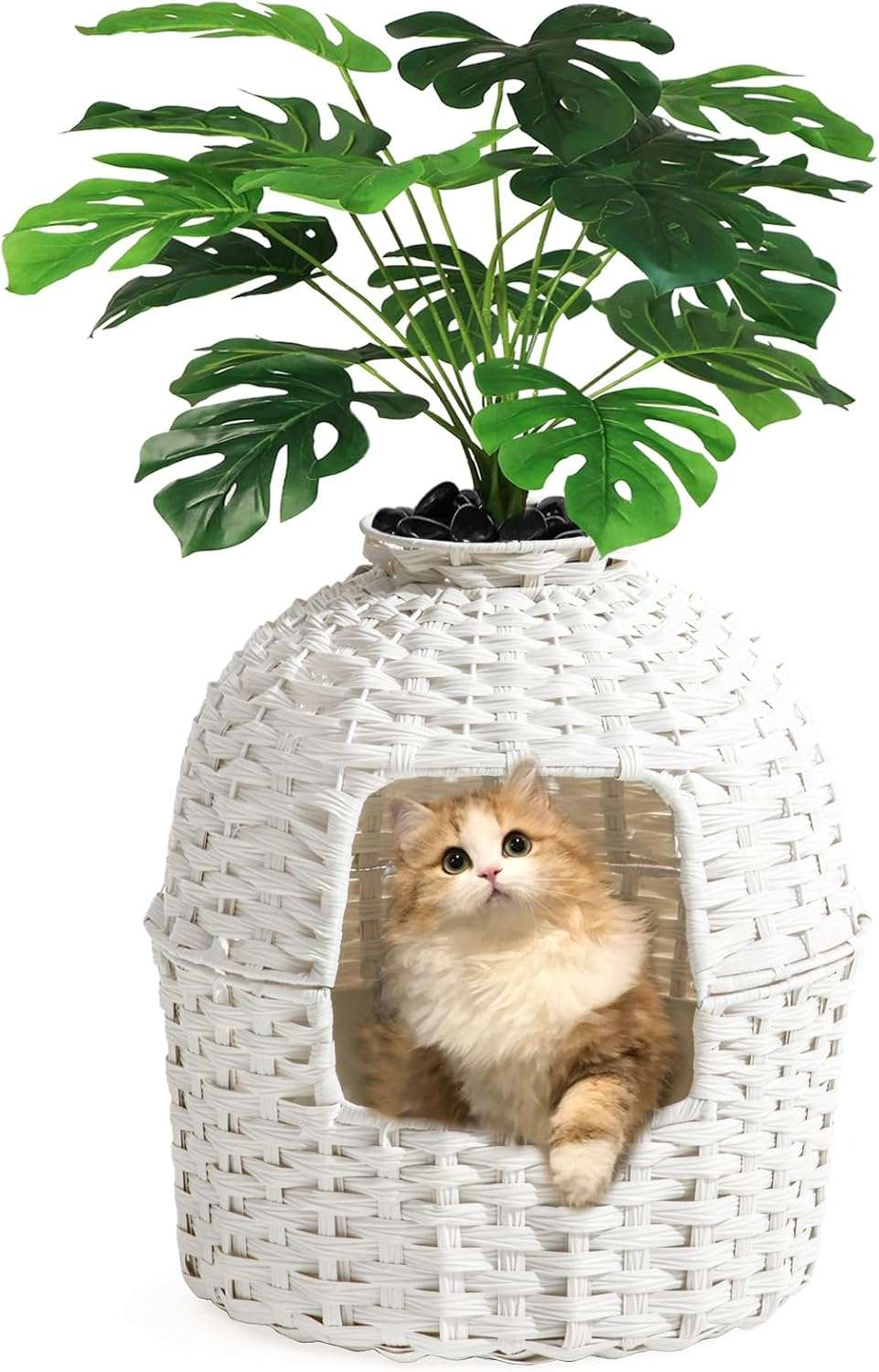 decore su hogar y mantenga la higiene de su felino con esta elegante caja de arena oculta tipo maceta