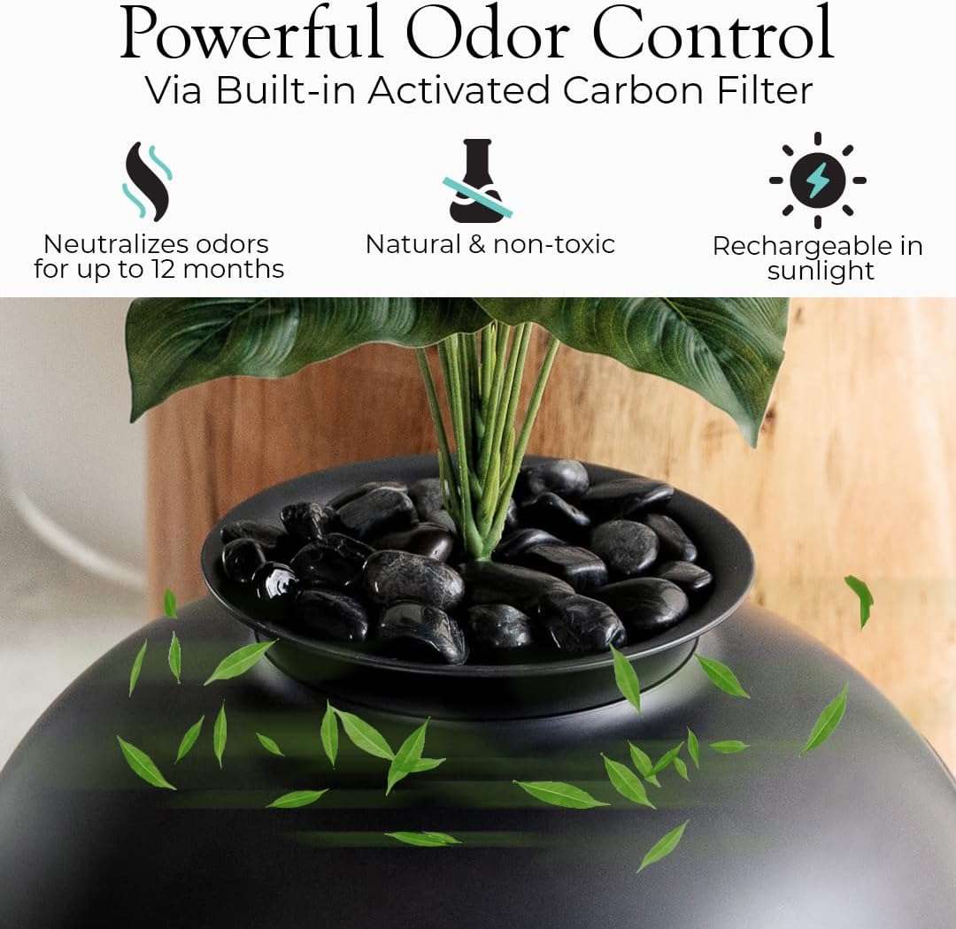 arenero oculto para gatos con diseño de macetero planta artificial y filtro de carbon de 5.08 centimetros en chile