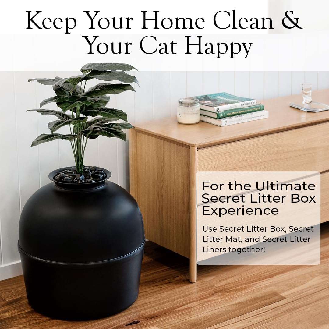 arenero oculto para gatos con diseño de macetero planta artificial y filtro de carbon de 5.08 centimetros en chile
