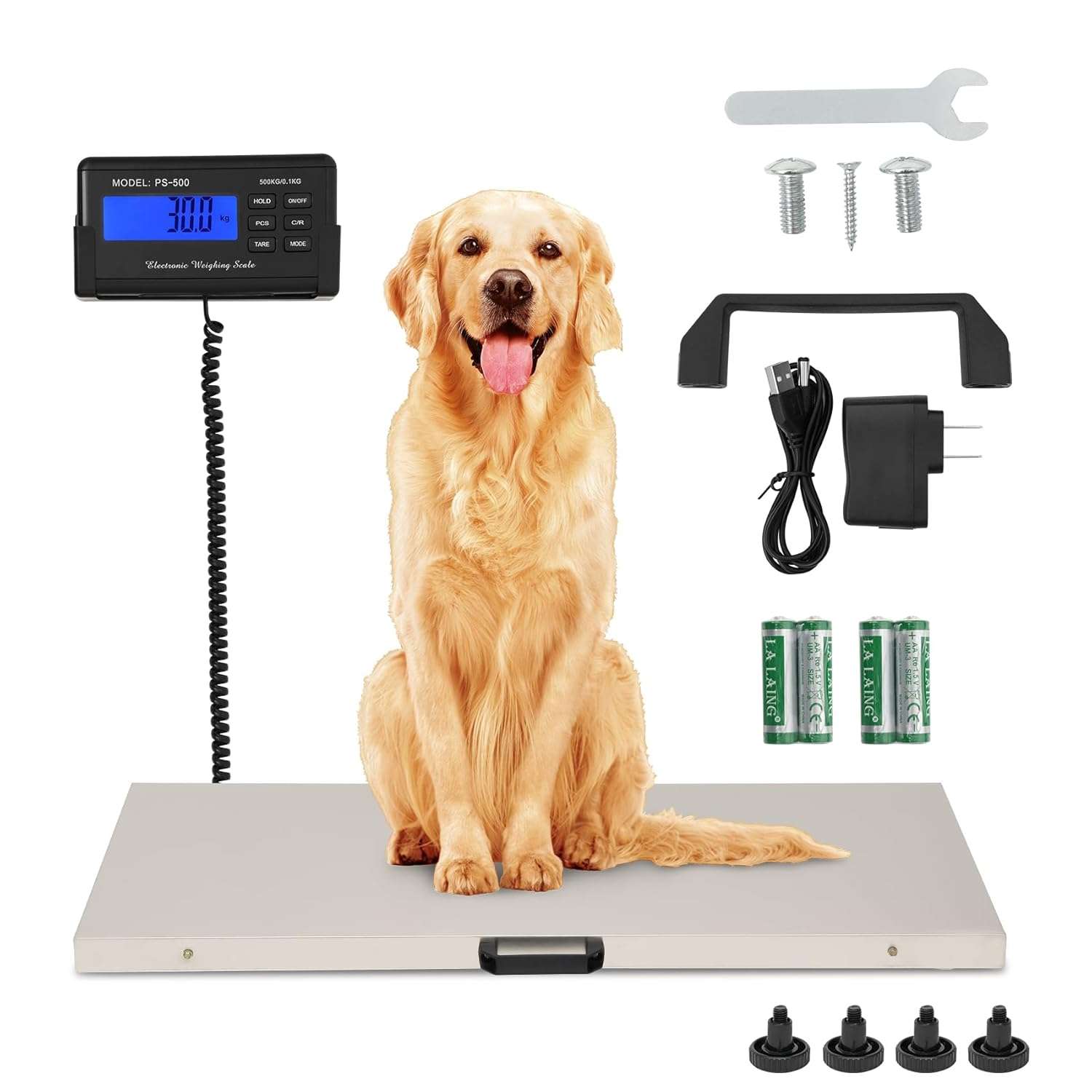 pesa veterinaria noblequest de acero inoxidable para perros grandes de 500 kilos y 103 por 53 centimetros ideal para chile
