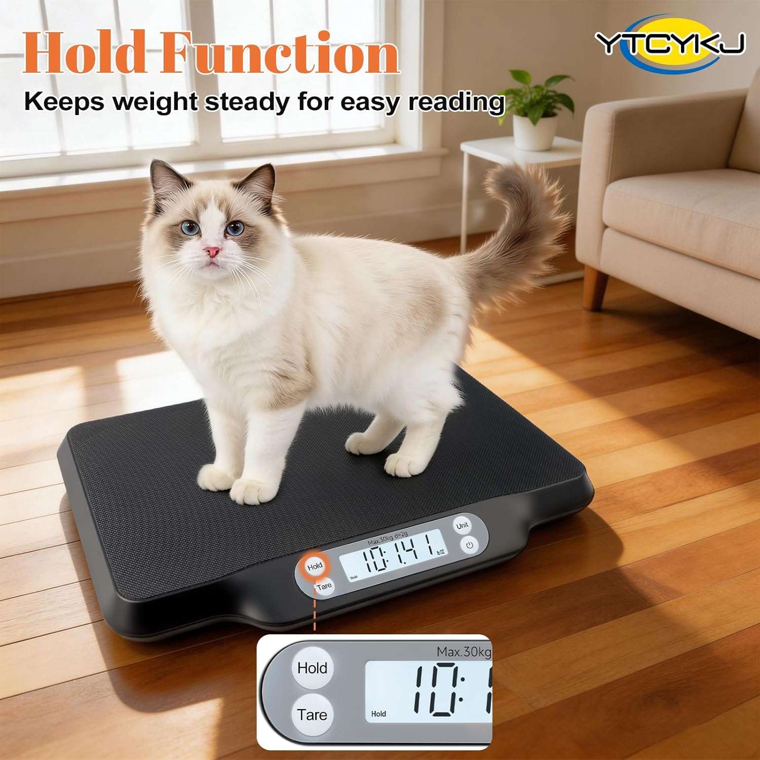 pesa digital para mascotas recien nacidas con capacidad de 15 kilos y bandeja de 29 centimetros ideal para chile