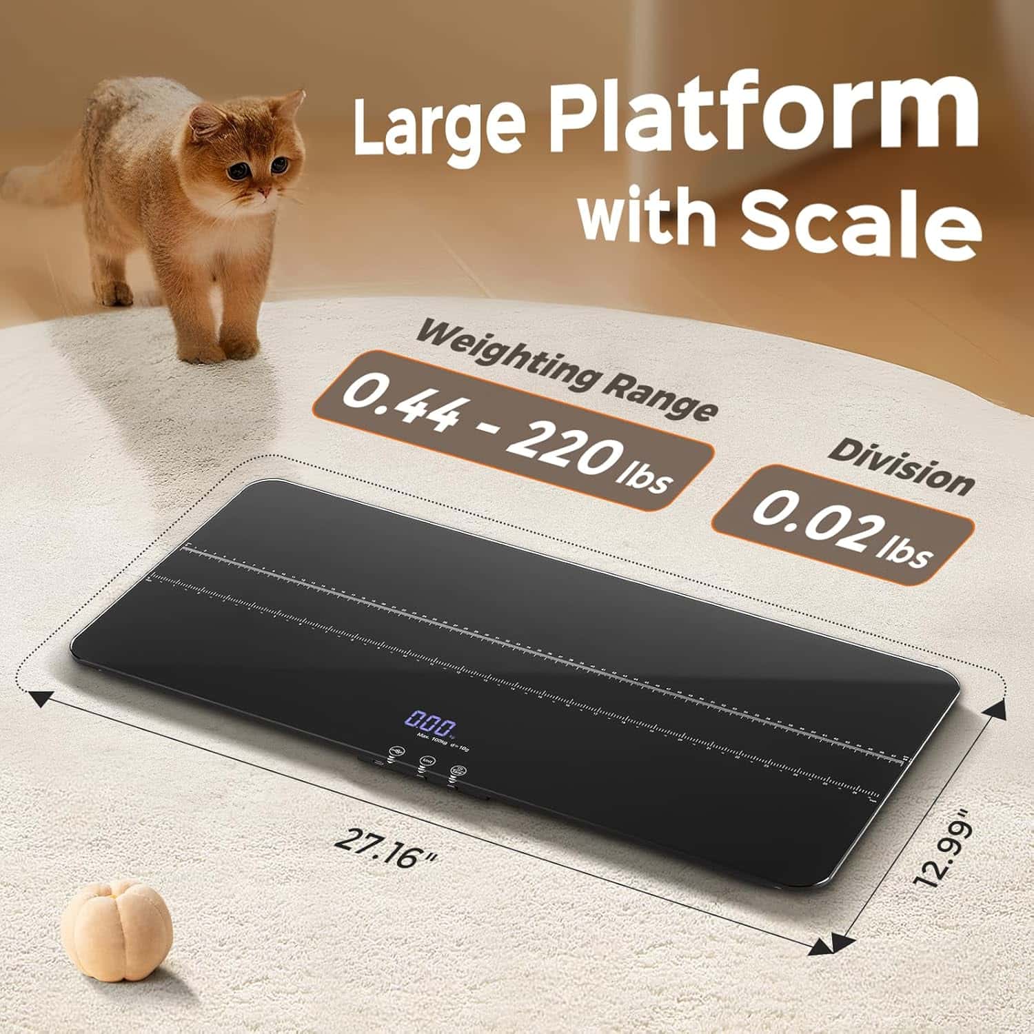 pesa digital recargable para perros medianos con capacidad de 100 kilos y base de goma de 69 por 33 centimetros ideal para chile