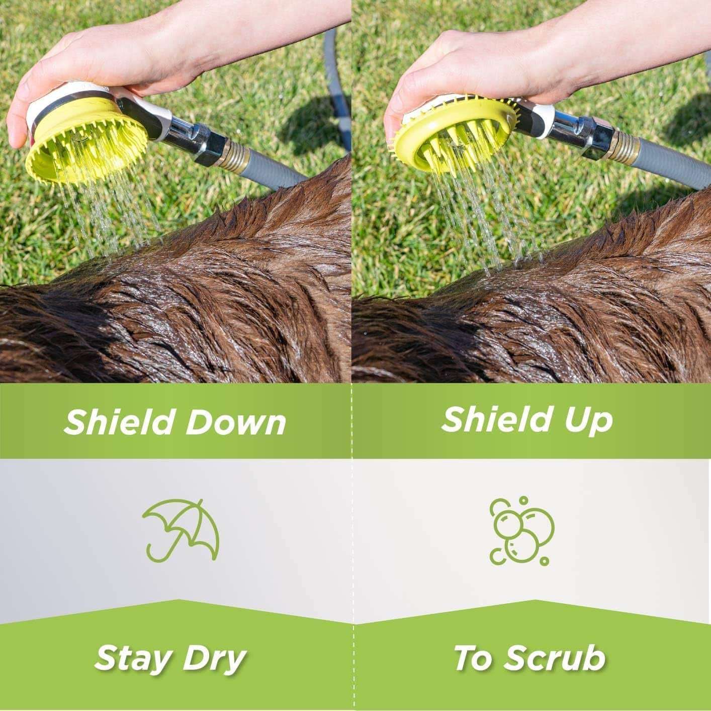cepillo boquilla de manguera para baño de perros al aire libre con protector antisalpicaduras ideal para chile