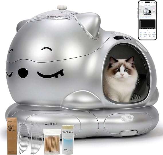 arenero automatico inteligente para gatos de 80 litros con control por aplicacion y sensores de seguridad ideal para chile