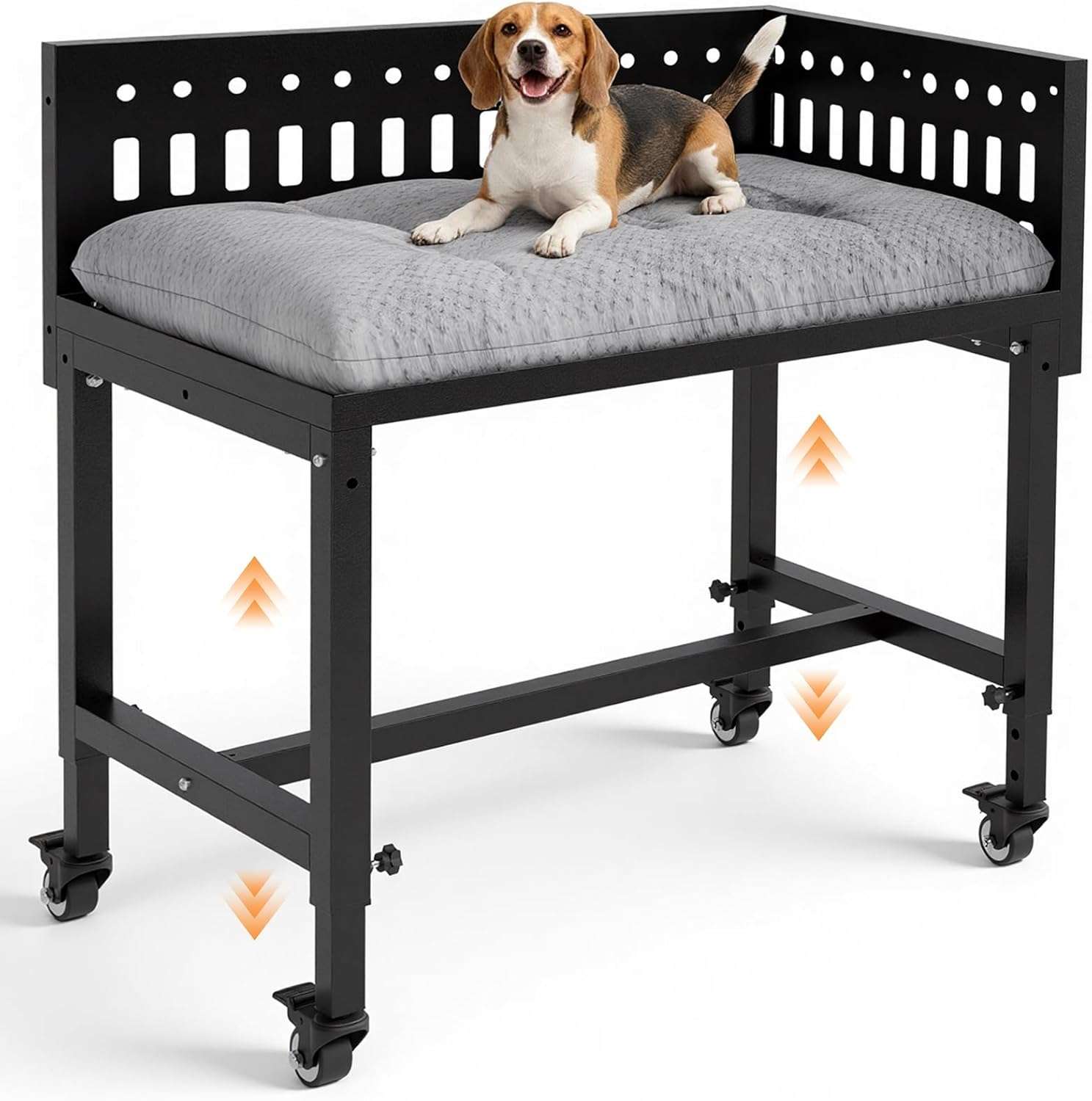 cama ajustable de 68 centimetros para perros con marco de metal y ruedas bloqueables ideal para interiores en chile