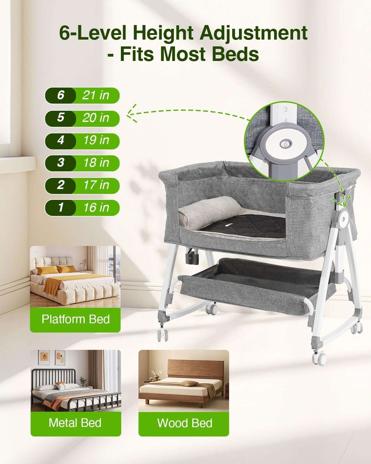 cama extension de altura ajustable para perros y gatos de 75 por 55 por 82 centimetros con ruedas y almacenamiento inferior ideal para chile