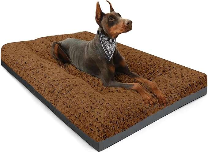 cama extra grande para perro tipo tapete lavable para jaula con base antideslizante y correas de fijacion ideal para chile