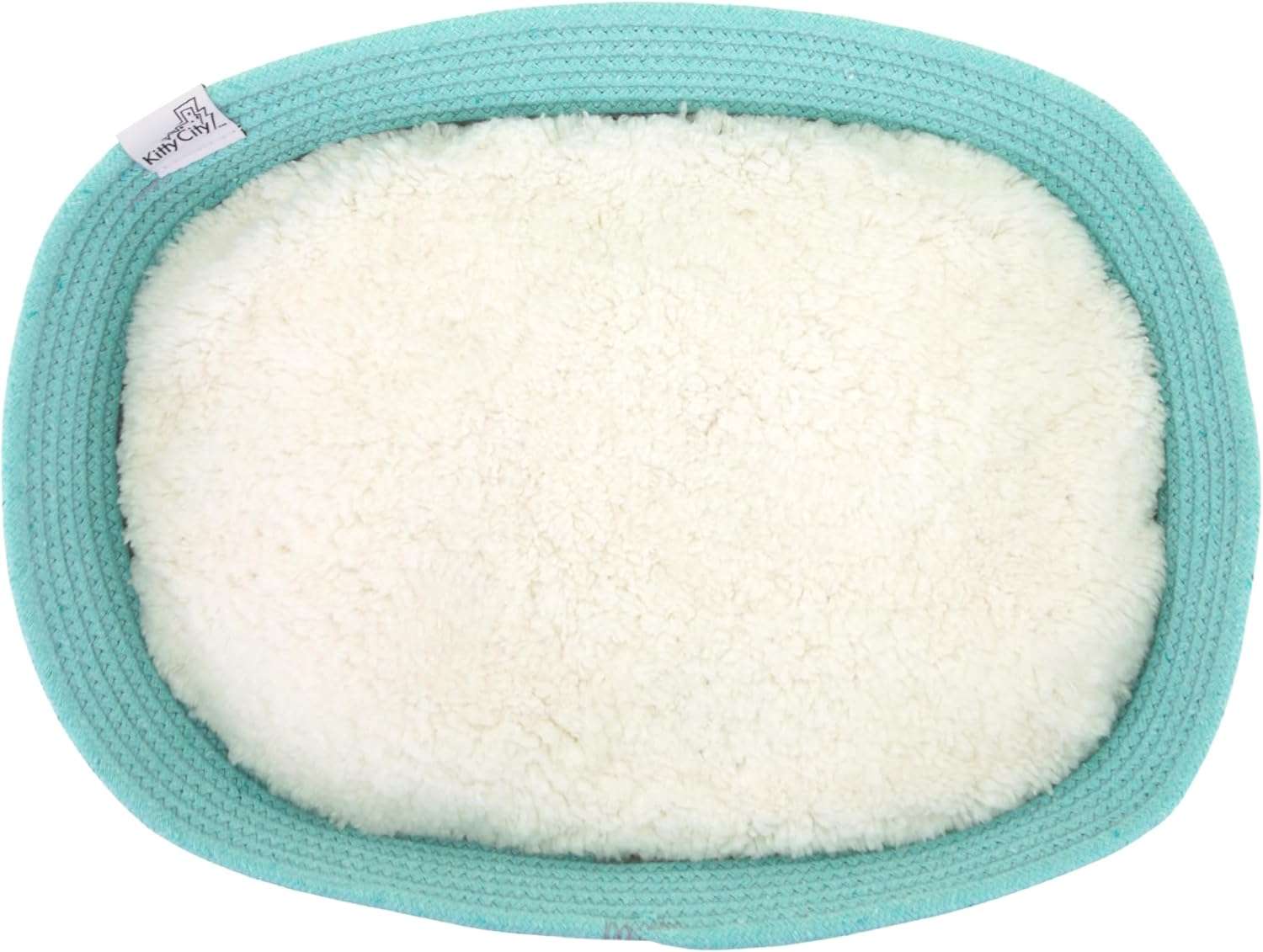 cama tejida de algodon para gatos con cojin lavable y medidas de 48.26 por 35.56 por 12.70 centimetros
