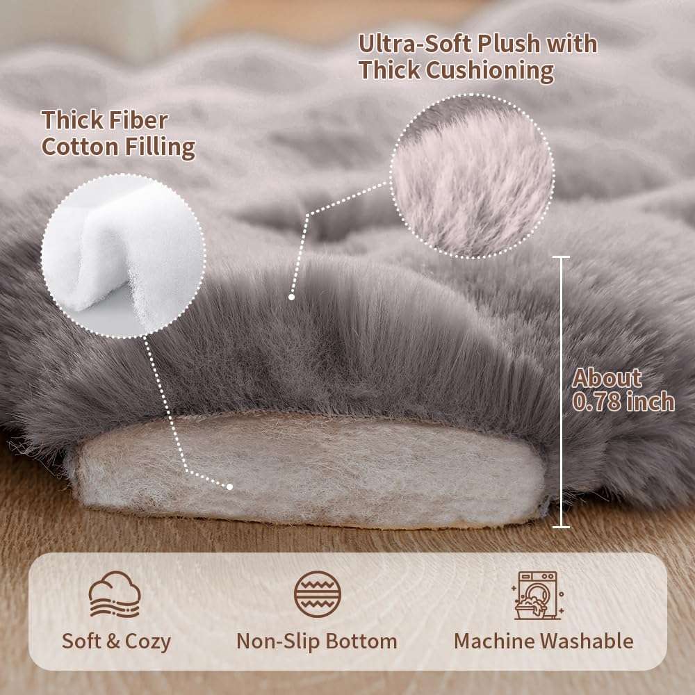 tapete cama para gatos gris lavable y antideslizante con medidas de 58.42 por 38.10 centimetros