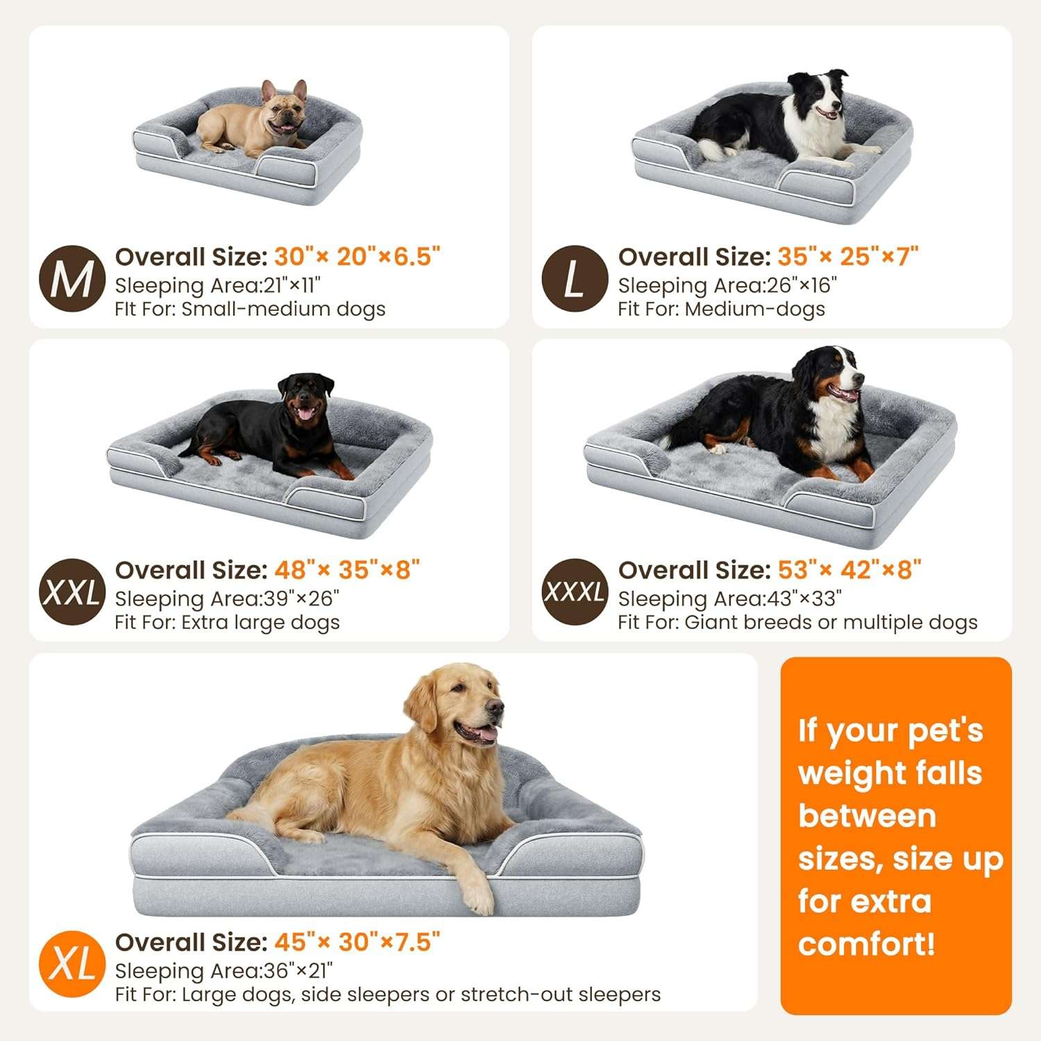 cama ortopedica gris claro para perros medianos de 76 por 51 centimetros con funda lavable y base antideslizante ideal para chile