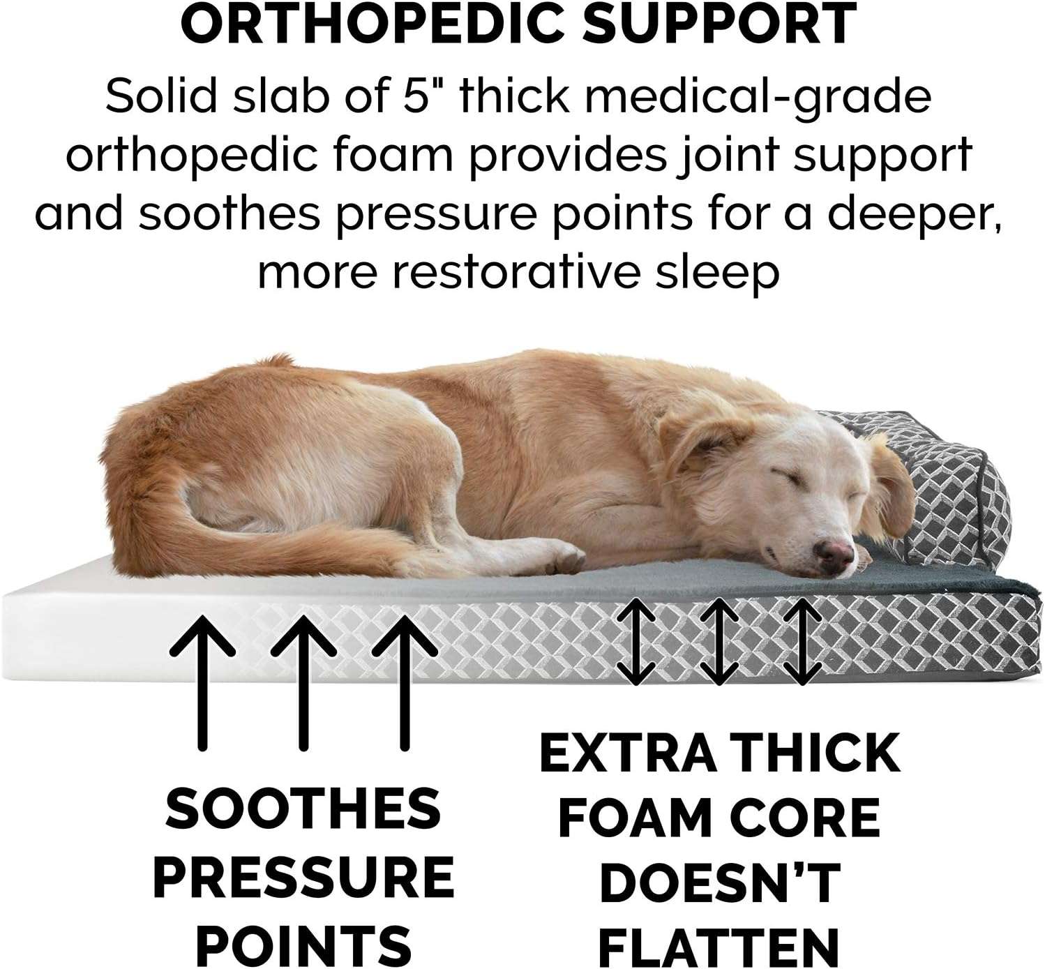 cama ortopedica tipo sofa para perro xxl furhaven de 135 centimetros color azul diamante con funda extraible lavable ideal para chile