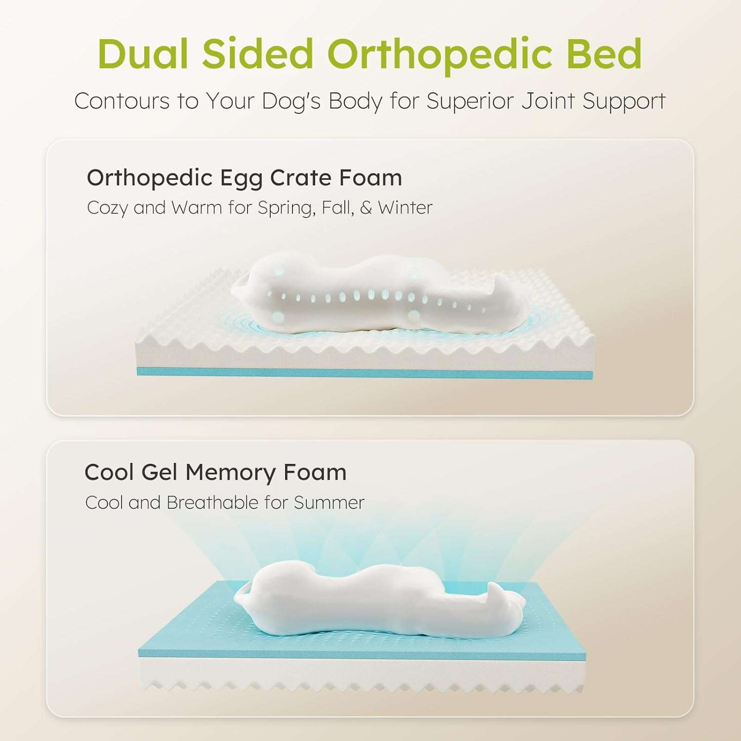 cama ortopedica jumbo para perro extra grande con gel refrescante y funda lavable ideal para chile
