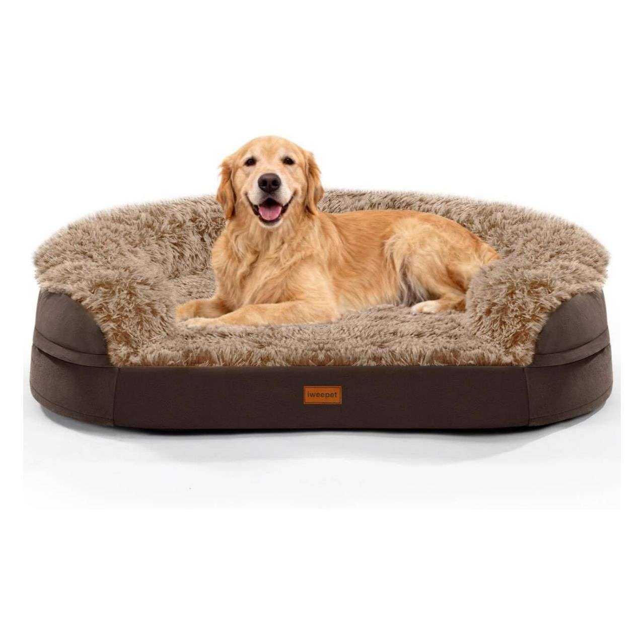 cama ortopedica gruesa para perros con espuma viscoelastica funda lavable y diseño semicircular ideal para chile