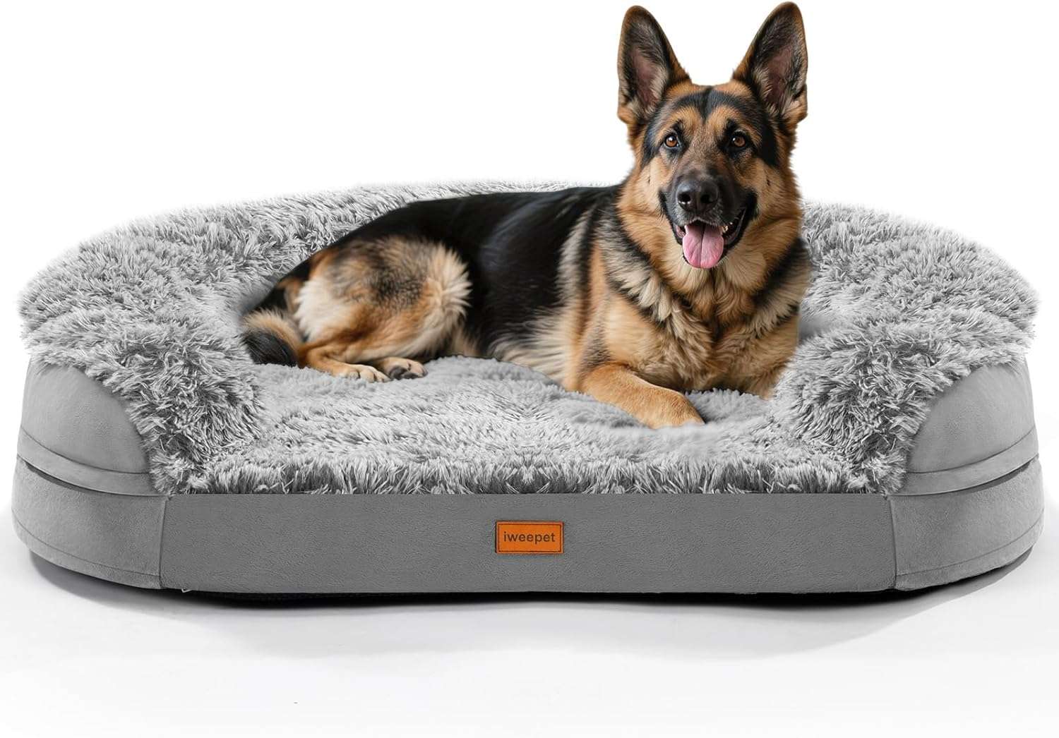 cama ortopedica gruesa para perros con espuma viscoelastica funda lavable y diseño semicircular ideal para chile