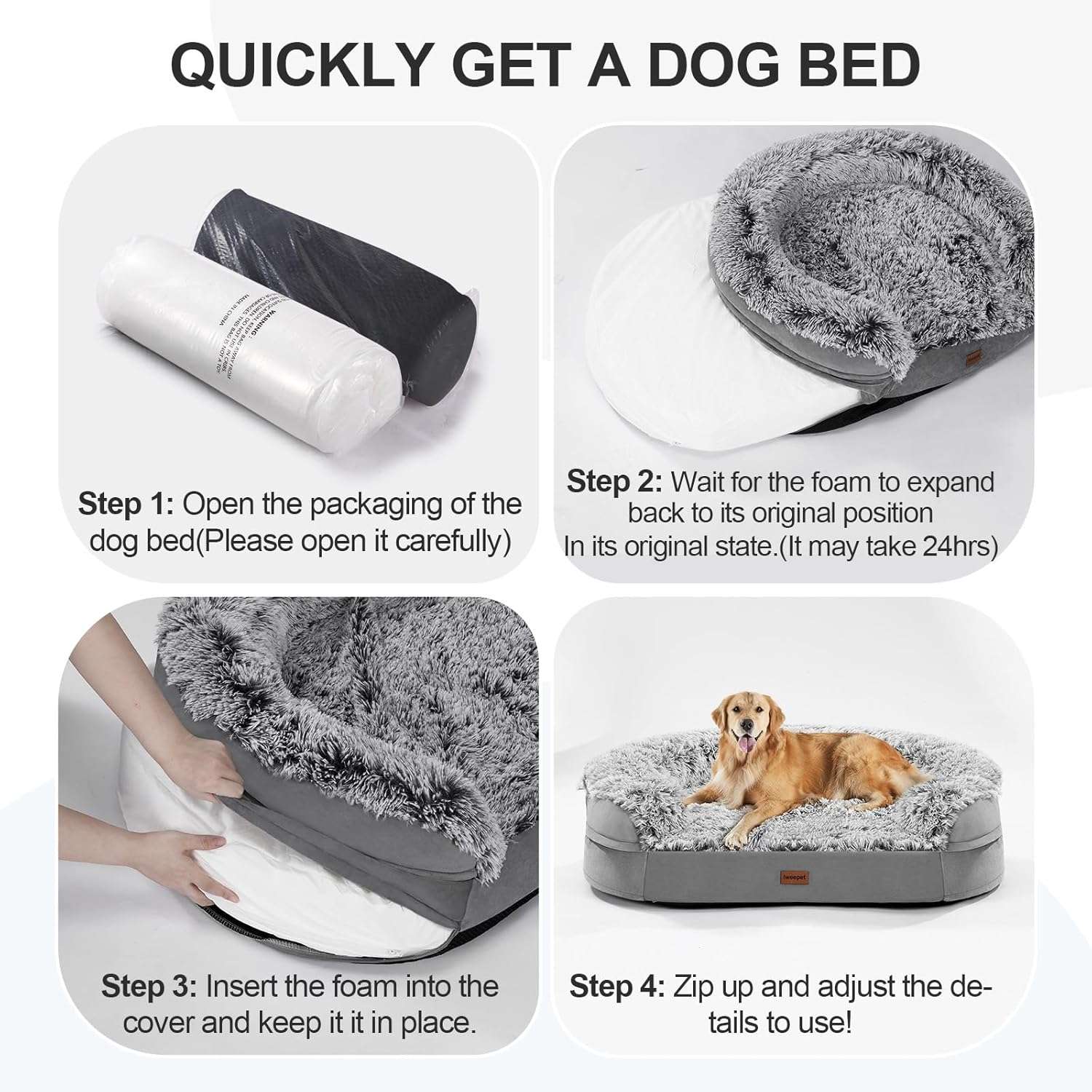 cama ortopedica gruesa para perros con espuma viscoelastica funda lavable y diseño semicircular ideal para chile