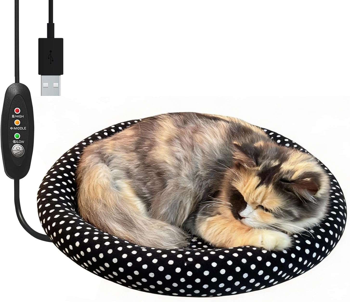 cama termica usb para gatos y perros pequeños lavable con control de temperatura de 3 niveles ideal para chile
