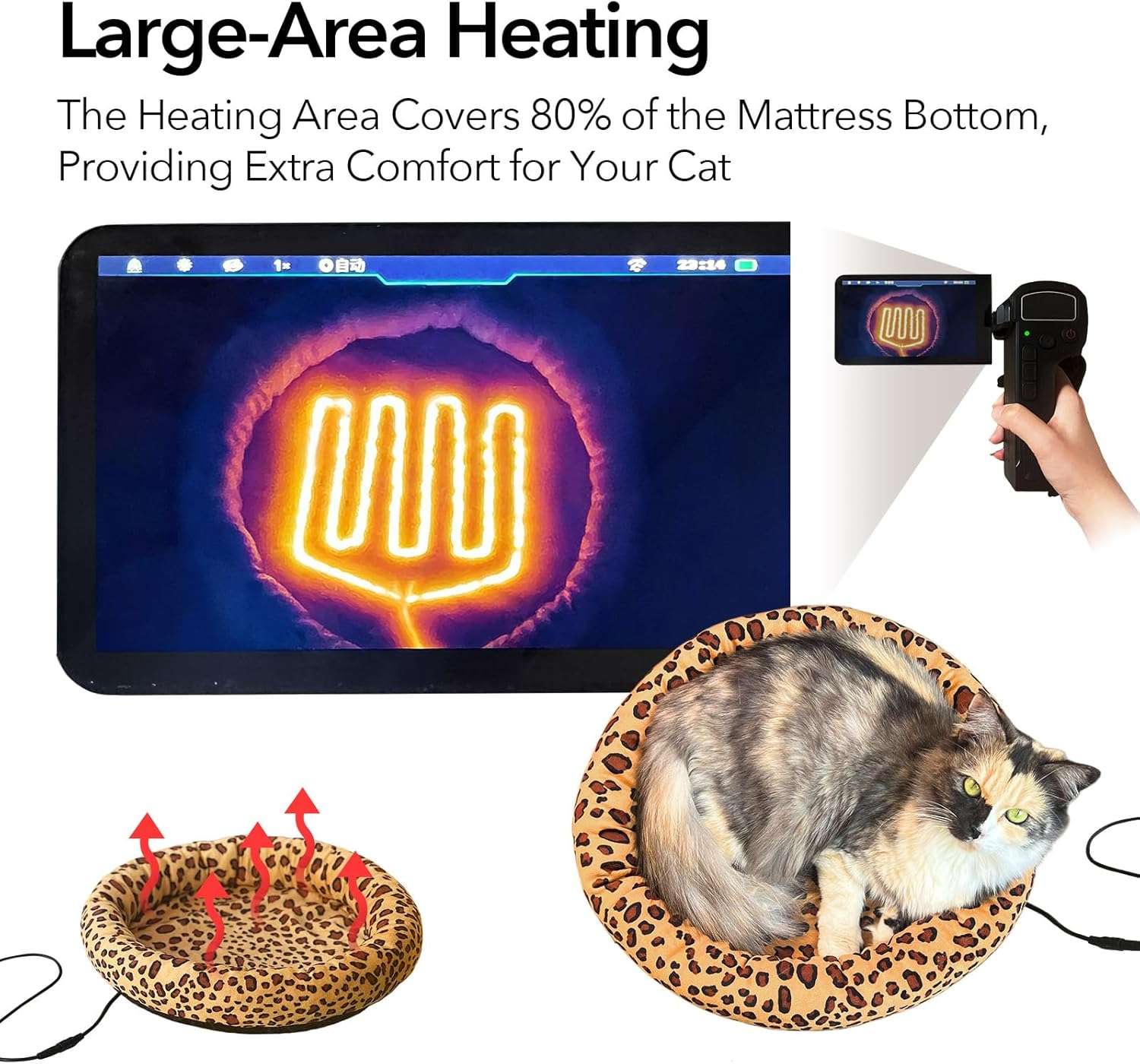 cama termica usb para gatos y perros pequeños lavable con control de temperatura de 3 niveles ideal para chile
