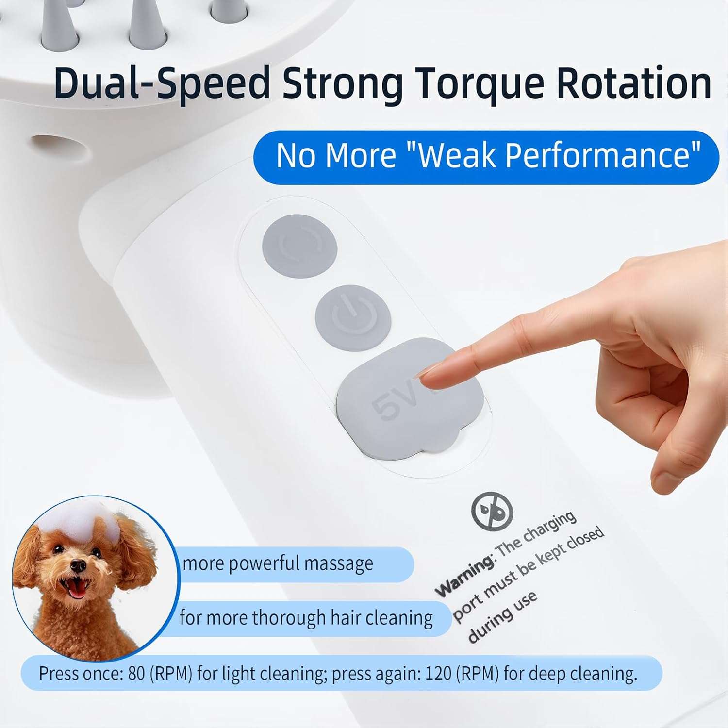 cepillo electrico giratorio dispensador de espuma para baño de perros y gatos con cabezal de silicona ideal para chile