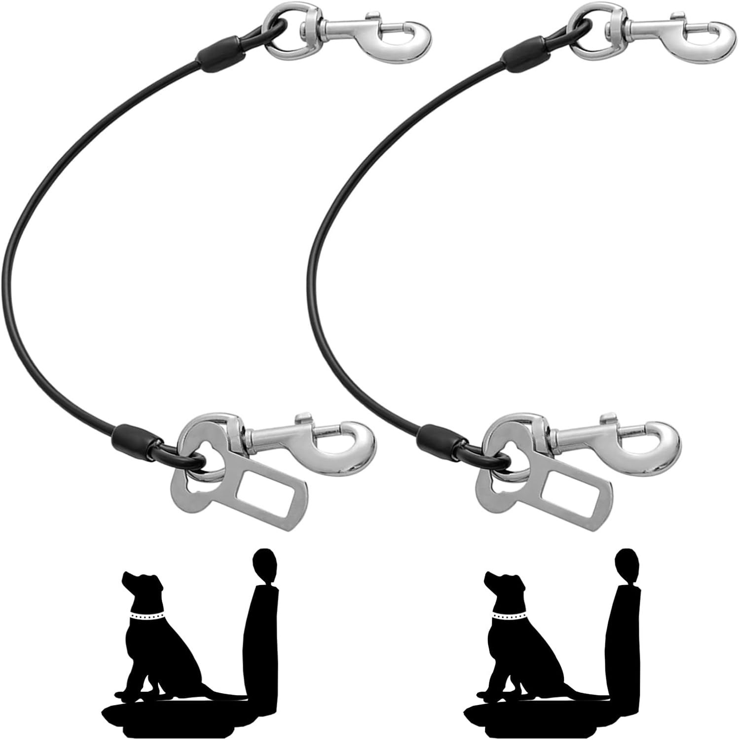cinturon de seguridad de acero anti mordeduras para perros en auto ideal para viajes en chile