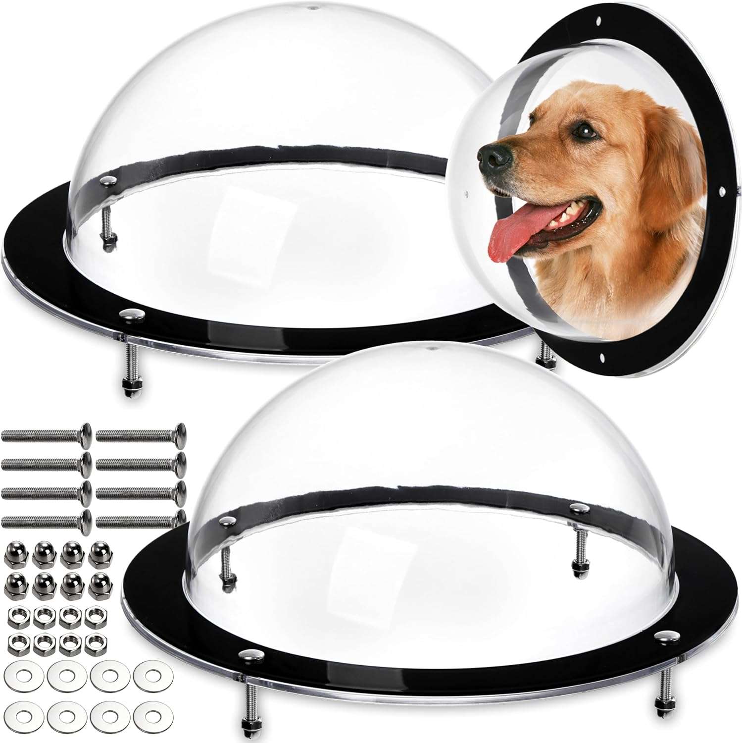 Cupula Transparente Para Cerca De Mascotas Pack 2 Unidades 31x25x12 cm - Imagen 2