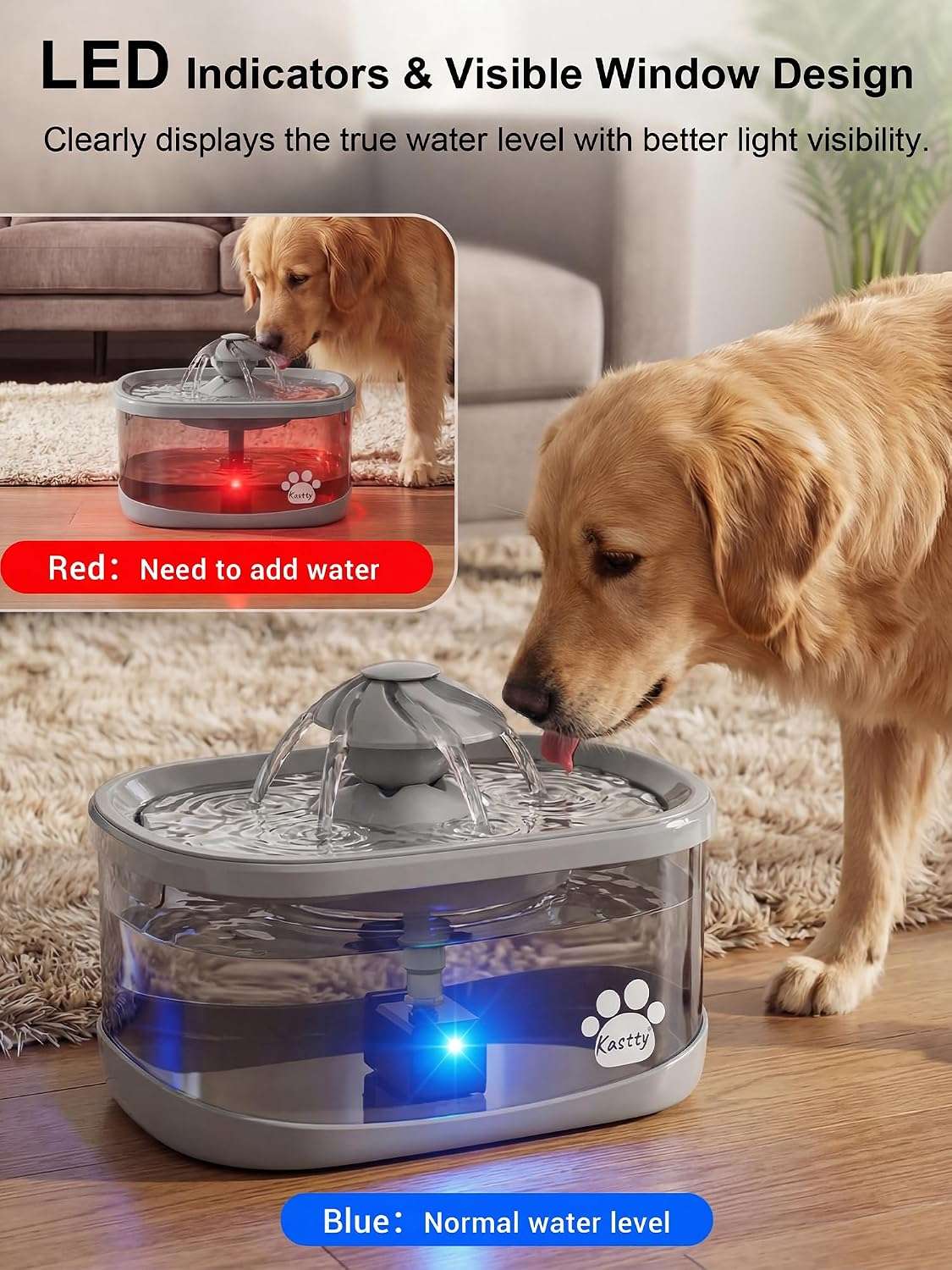 Dispensador Automatico Agua Mascotas 9 Litros Kastty - Imagen 6