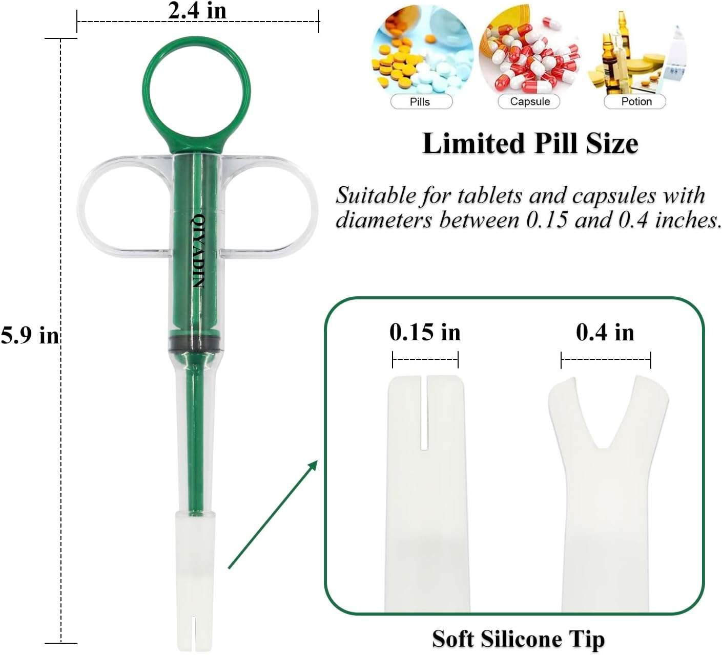Dispensador De Medicamentos Veterinario Pastillas Para Gatos Perros Punta Fija - Imagen 7
