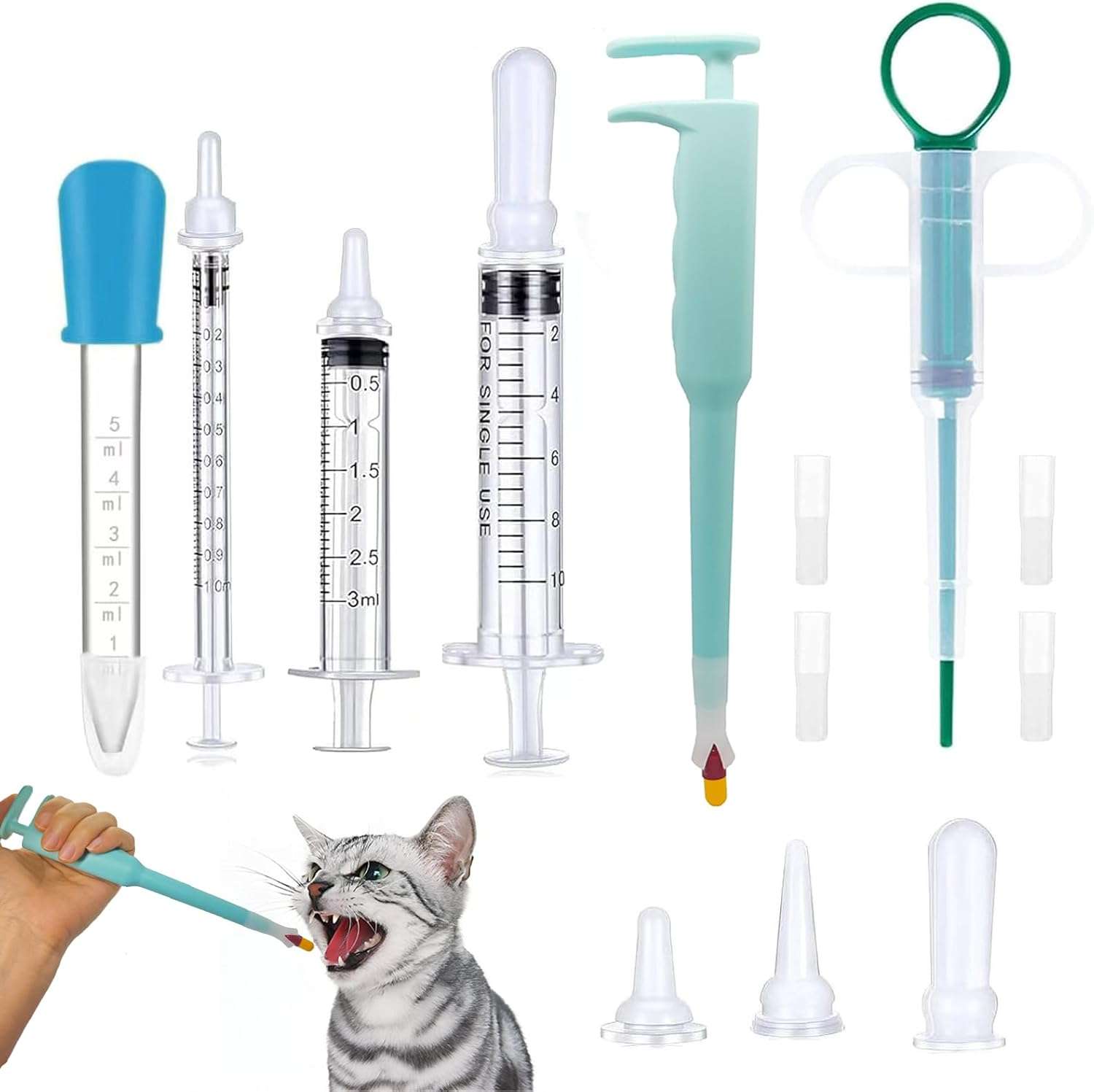 kit dispensador de pastillas y jeringas seguras para mascotas pequeñas ideal para chile