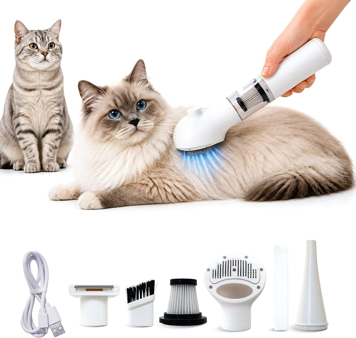 aspiradora inalambrica furso para aseo de gatos y perros con pantalla lcd y accesorios ideal para chile