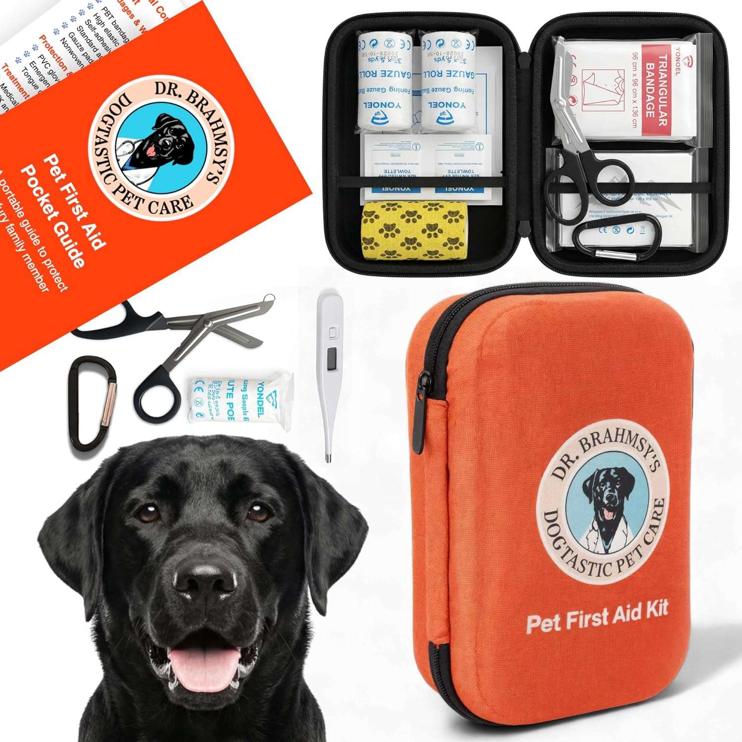 botiquin de primeros auxilios impermeable para mascotas con 45 piezas ideal para viajes y emergencias en chile