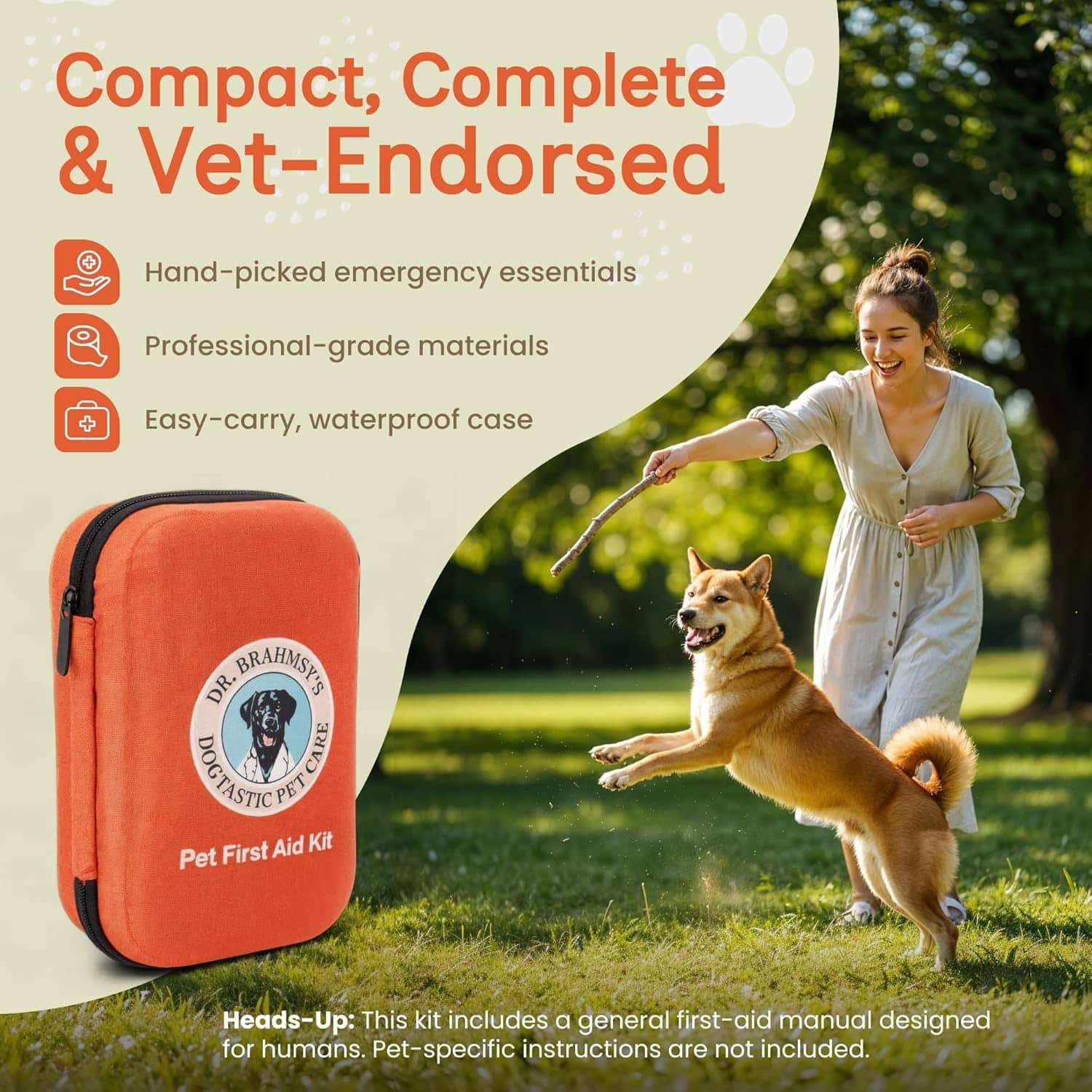 botiquin de primeros auxilios impermeable para mascotas con 45 piezas ideal para viajes y emergencias en chile