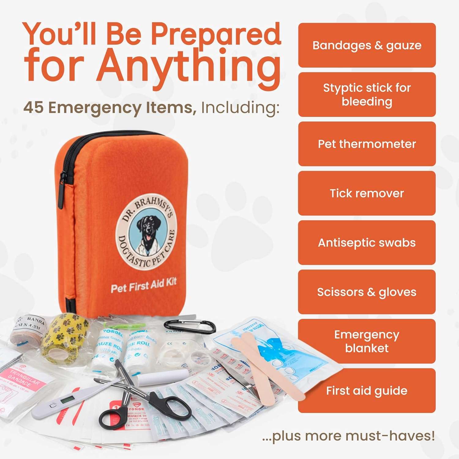 botiquin de primeros auxilios impermeable para mascotas con 45 piezas ideal para viajes y emergencias en chile
