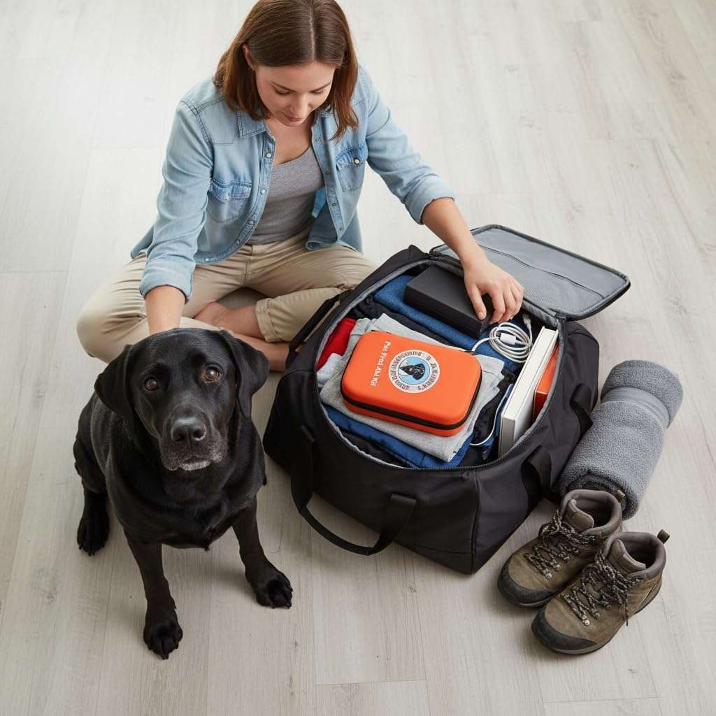 botiquin de primeros auxilios impermeable para mascotas con 45 piezas ideal para viajes y emergencias en chile