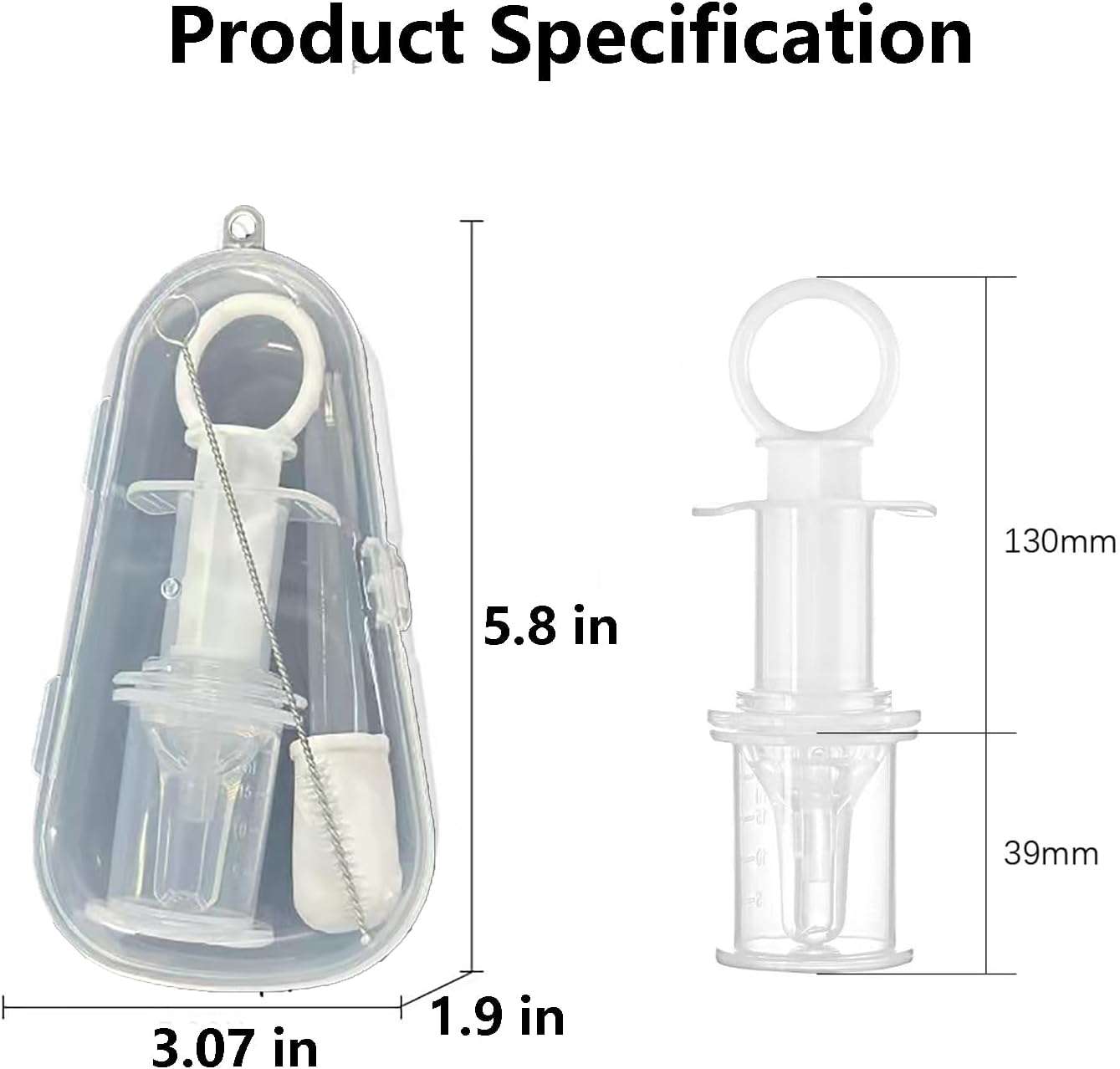 kit de alimentacion liquida para mascotas con jeringa de 9 mililitros y chupete de silicona de dos vias ideal para chile