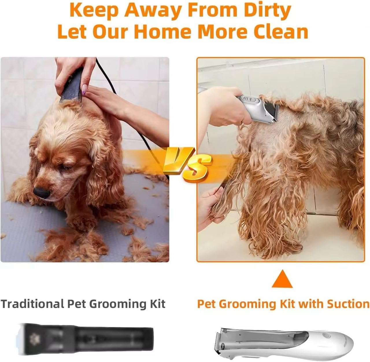 cortapelo con aspiradora inalambrico para perros y gatos omana con peines ajustables ideal para chile