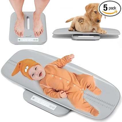 pesa digital multifuncional para bebes y mascotas con capacidad de 150 kilos y 69 centimetros ideal para chile