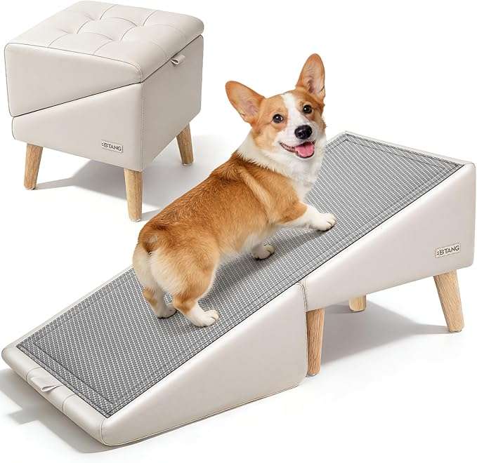 rampa y puff plegable para perros con altura de 40.64 centimetros y superficie antideslizante