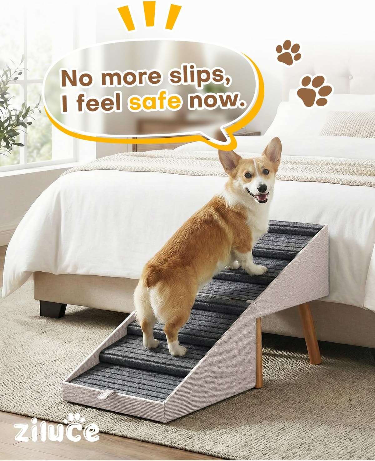 Rampa Escalones Mascotas Madera Puff 53x60 cm hasta 81 kg - Imagen 4