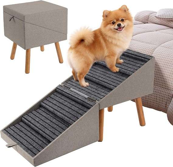 Rampa Escalones Mascotas Madera Puff 53x60 cm hasta 81 kg - Imagen 10
