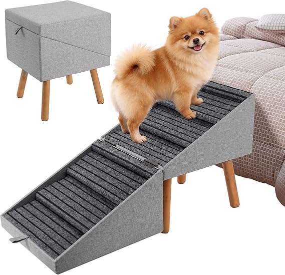 Rampa Escalones Mascotas Madera Puff 53x60 cm hasta 81 kg - Imagen 9