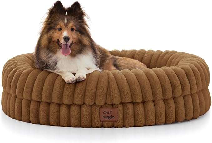 cama ortopedica para perro mediano de piel sintetica con base antideslizante y funda lavable ideal para chile