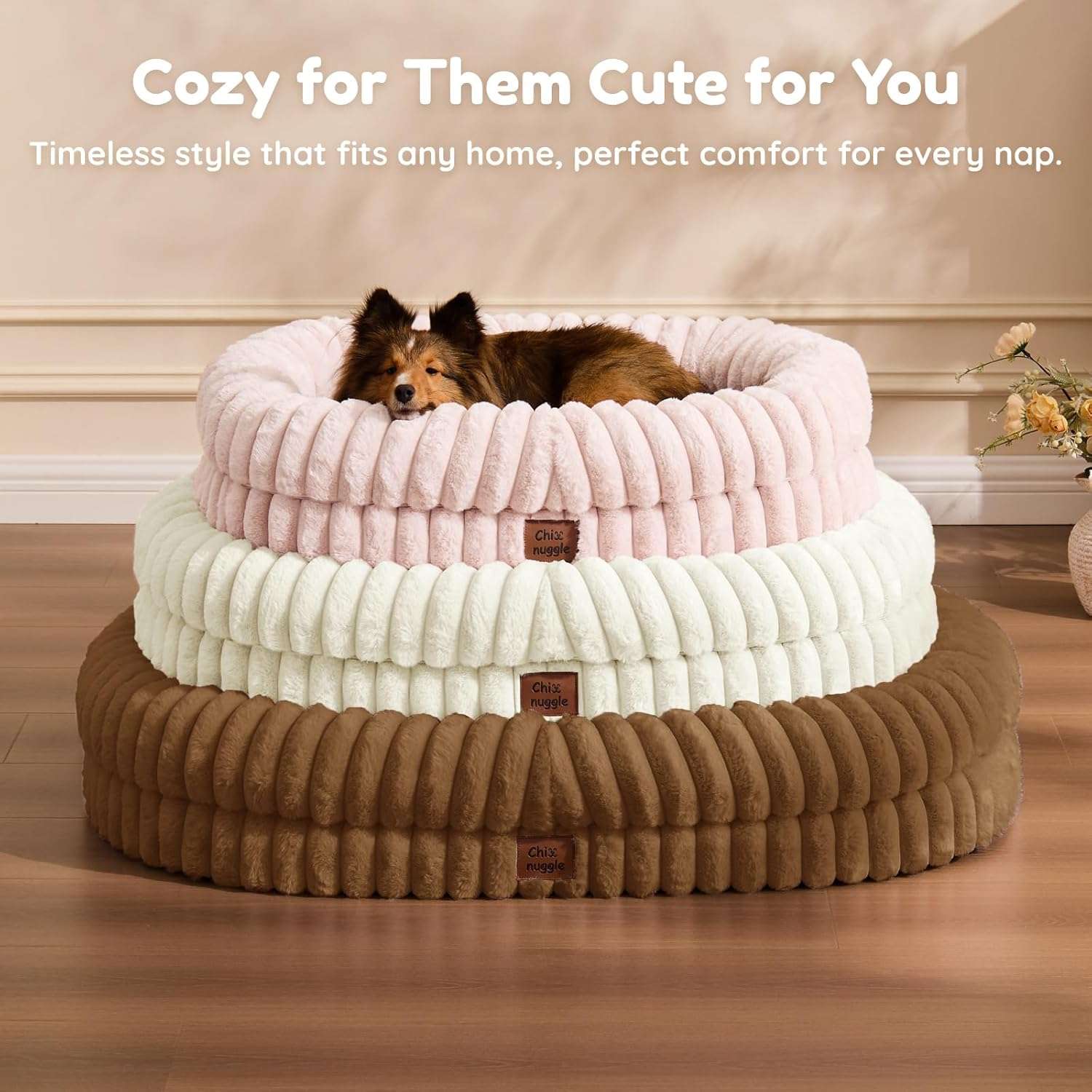 cama ortopedica para perro mediano de piel sintetica con base antideslizante y funda lavable ideal para chile
