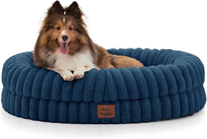 cama ortopedica para perro mediano de piel sintetica con base antideslizante y funda lavable ideal para chile