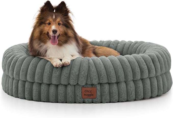 cama ortopedica para perro mediano de piel sintetica con base antideslizante y funda lavable ideal para chile
