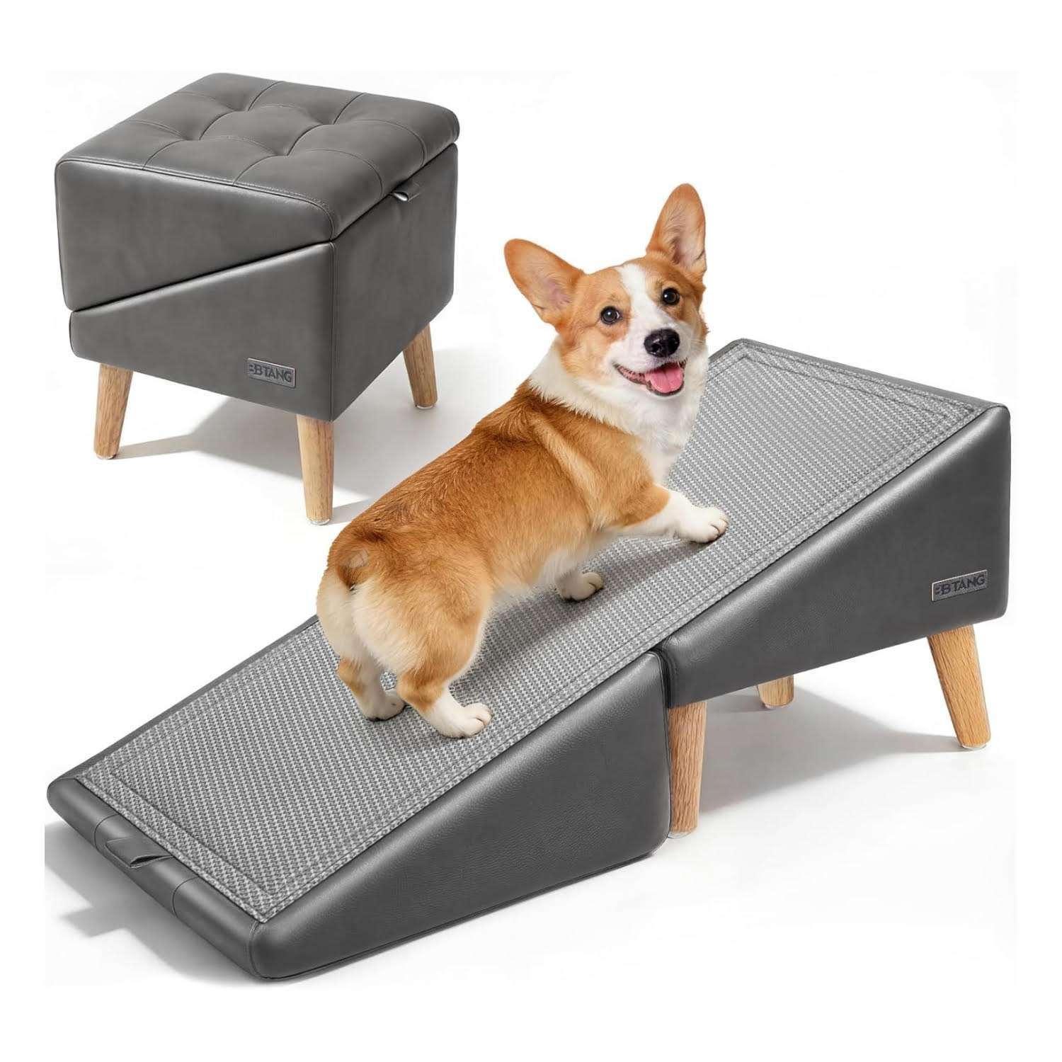 rampa y puff plegable para perros con altura de 40.64 centimetros y superficie antideslizante